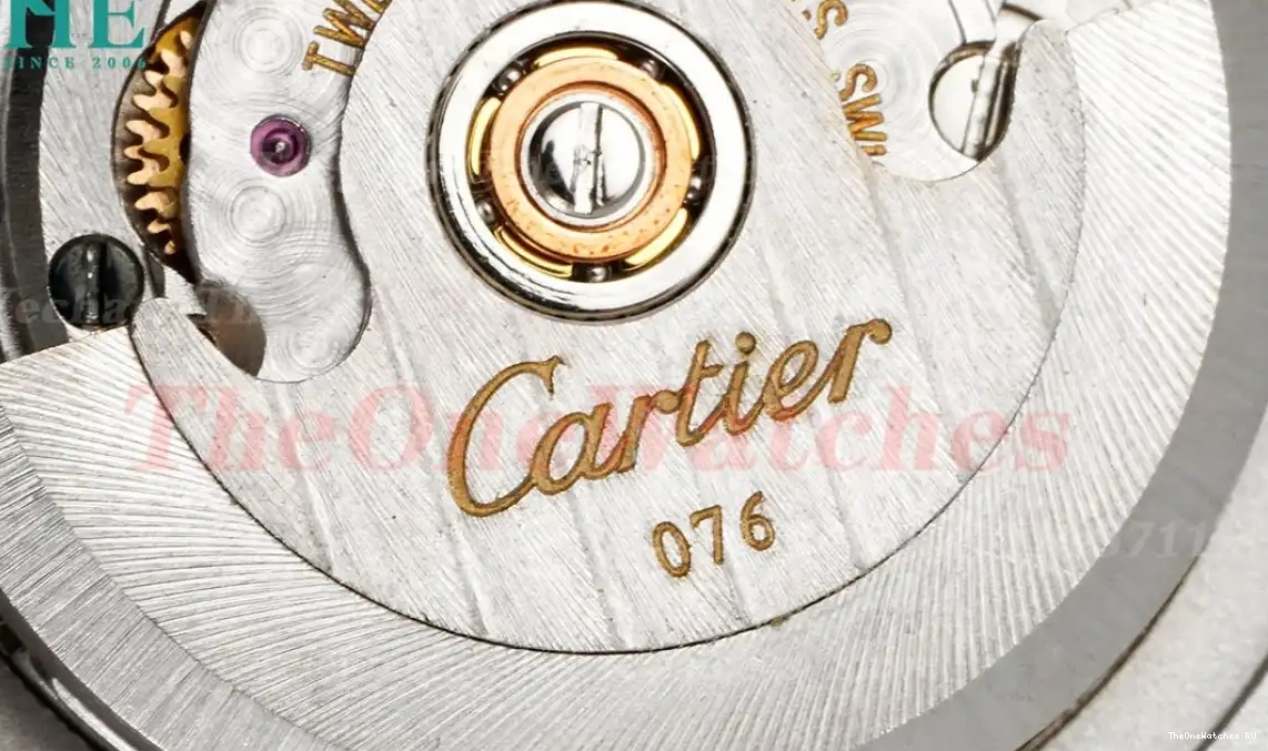 A076 Cartier YG YG De Ballon Wht 36mm 3KF Dia Bleu 0622